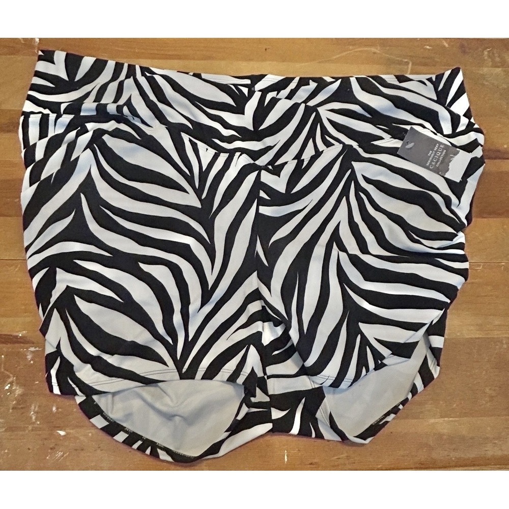 Cacique NWT Womens Zebra Print High Rise Swimsuit Bottoms Size 26/28